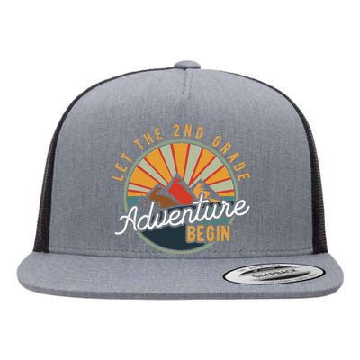 Let the 2nd Grade Adventure Begin Second Grade Teacher Flat Bill Trucker Hat