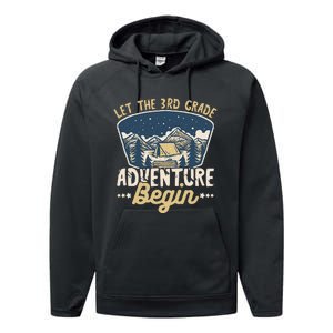 Let The 3rd Grade Adventure Begin Teacher Back To School Performance Fleece Hoodie