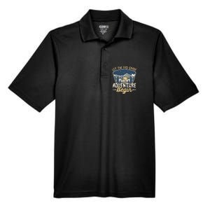 Let The 3rd Grade Adventure Begin Teacher Back To School Men's Origin Performance Pique Polo