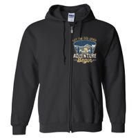 Let The 3rd Grade Adventure Begin Teacher Back To School Full Zip Hoodie