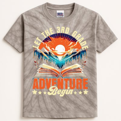 Let The 3rd Grade Adventure Begin Third Grade Teacher Kids Tie-Dye T-Shirt