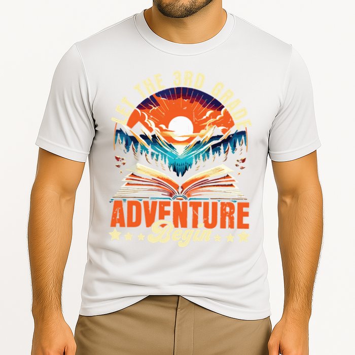 Let The 3rd Grade Adventure Begin Third Grade Teacher Cooling Performance Crew T-Shirt