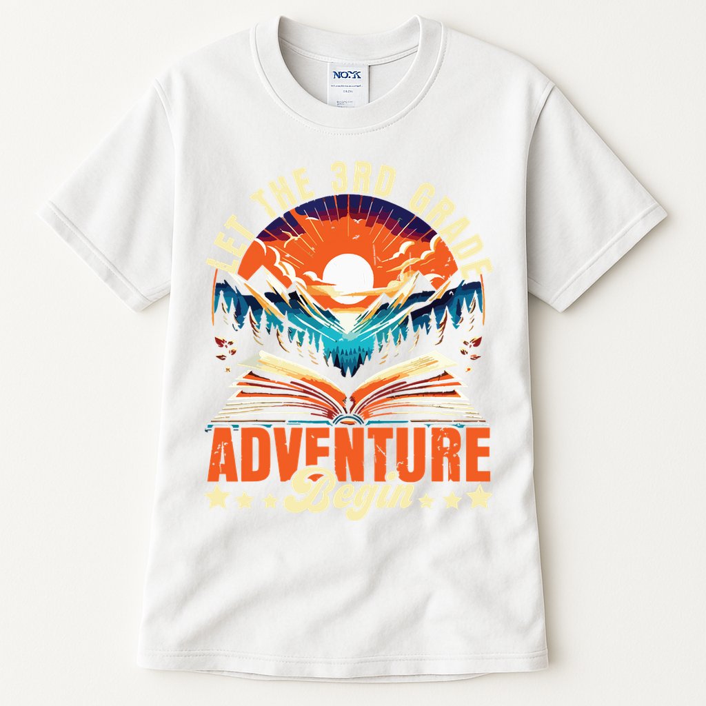 Let The 3rd Grade Adventure Begin Third Grade Teacher Tall T-Shirt