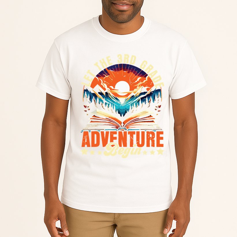 Let The 3rd Grade Adventure Begin Third Grade Teacher Tall T-Shirt