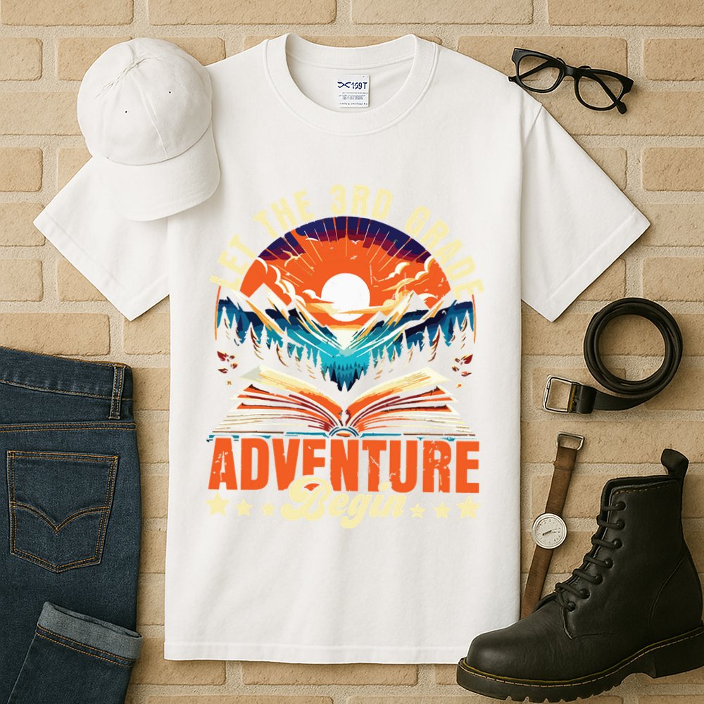 Let The 3rd Grade Adventure Begin Third Grade Teacher Tall T-Shirt