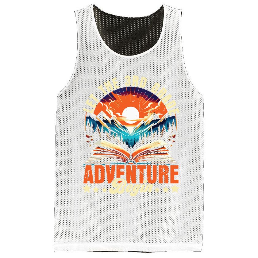 Let The 3rd Grade Adventure Begin Third Grade Teacher Mesh Reversible Basketball Jersey Tank