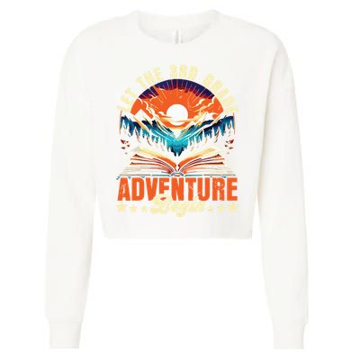 Let The 3rd Grade Adventure Begin Third Grade Teacher Cropped Pullover Crew