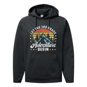 Let The 3rd Grade Adventure Begin Back To School Teachers Performance Fleece Hoodie