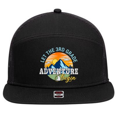 Let The 3rd Grade Adventure Begin 3rd Grade Team 7 Panel Mesh Trucker Snapback Hat
