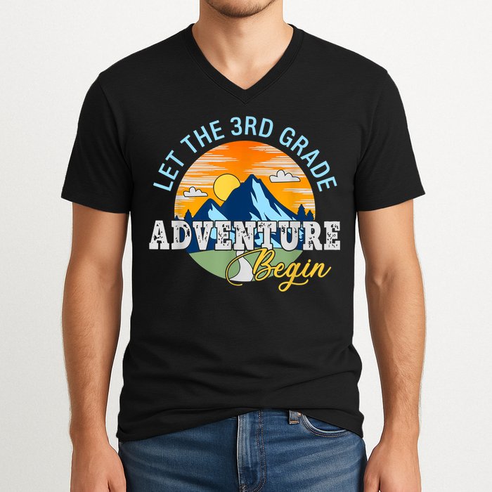 Let The 3rd Grade Adventure Begin 3rd Grade Team V-Neck T-Shirt
