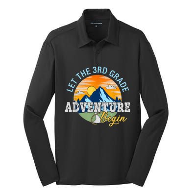 Let The 3rd Grade Adventure Begin 3rd Grade Team Silk Touch Performance Long Sleeve Polo