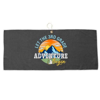 Let The 3rd Grade Adventure Begin 3rd Grade Team Large Microfiber Waffle Golf Towel