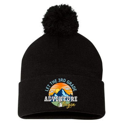 Let The 3rd Grade Adventure Begin 3rd Grade Team Pom Pom 12in Knit Beanie