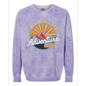 Let the 4th Grade Adventure Begin Fourth Grade Teacher Colorblast Crewneck Sweatshirt