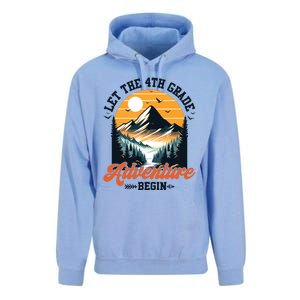 Let The 4th Grade Adventure Begin Back To School Teacher Unisex Surf Hoodie