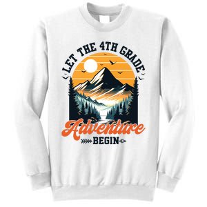 Let The 4th Grade Adventure Begin Back To School Teacher Sweatshirt