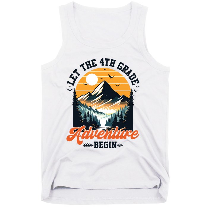 Let The 4th Grade Adventure Begin Back To School Teacher Tank Top