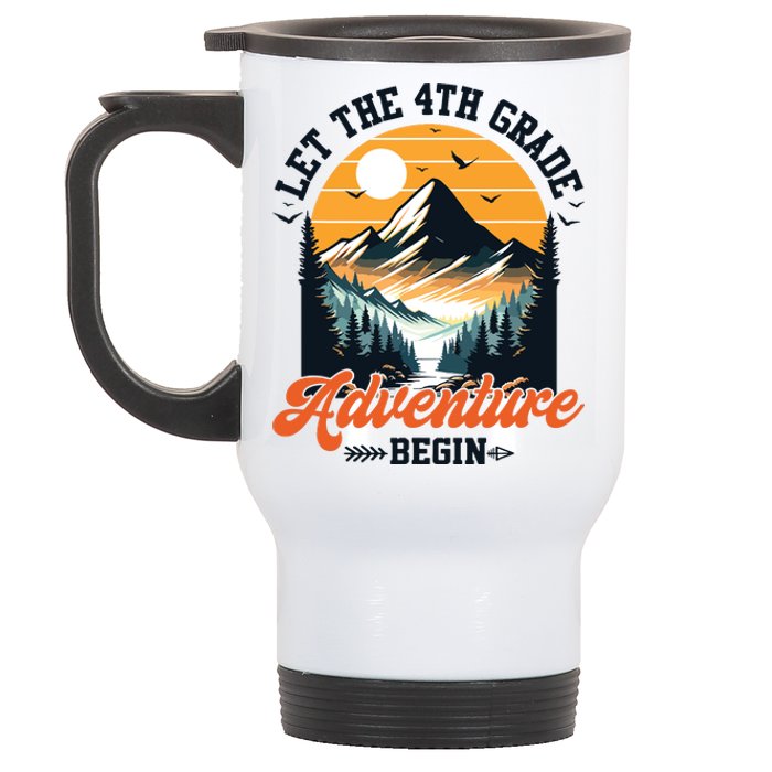 Let The 4th Grade Adventure Begin Back To School Teacher Stainless Steel Travel Mug