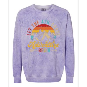 Let The 4th Grade Adventure Begin Back To School Teachers Colorblast Crewneck Sweatshirt