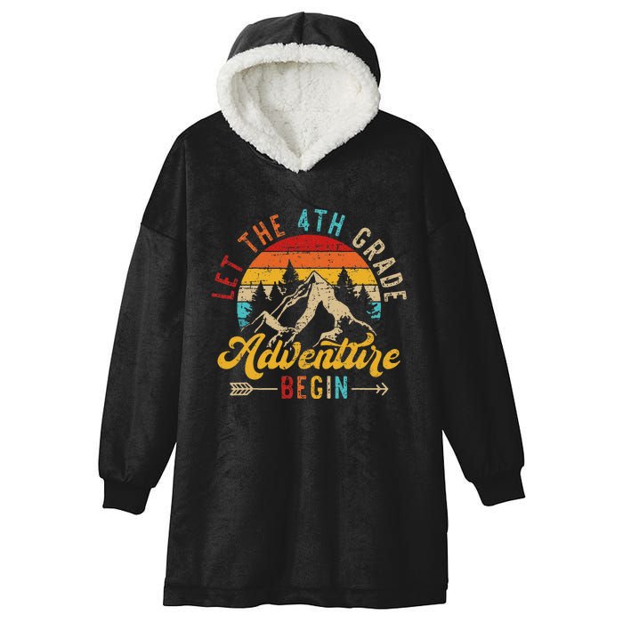 Let The 4th Grade Adventure Begin Back To School Teachers Hooded Wearable Blanket