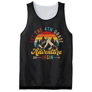 Let The 4th Grade Adventure Begin Back To School Teachers Mesh Reversible Basketball Jersey Tank