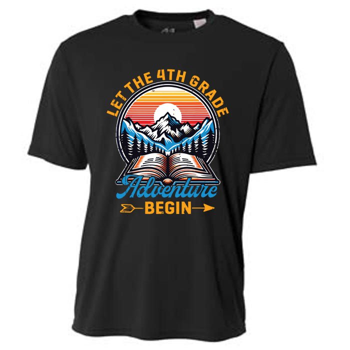 Let The 4th Grade Adventure Begin Teacher Back To School Cooling Performance Crew T-Shirt