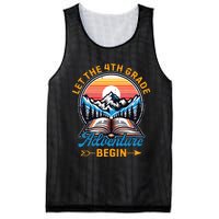 Let The 4th Grade Adventure Begin Teacher Back To School Mesh Reversible Basketball Jersey Tank