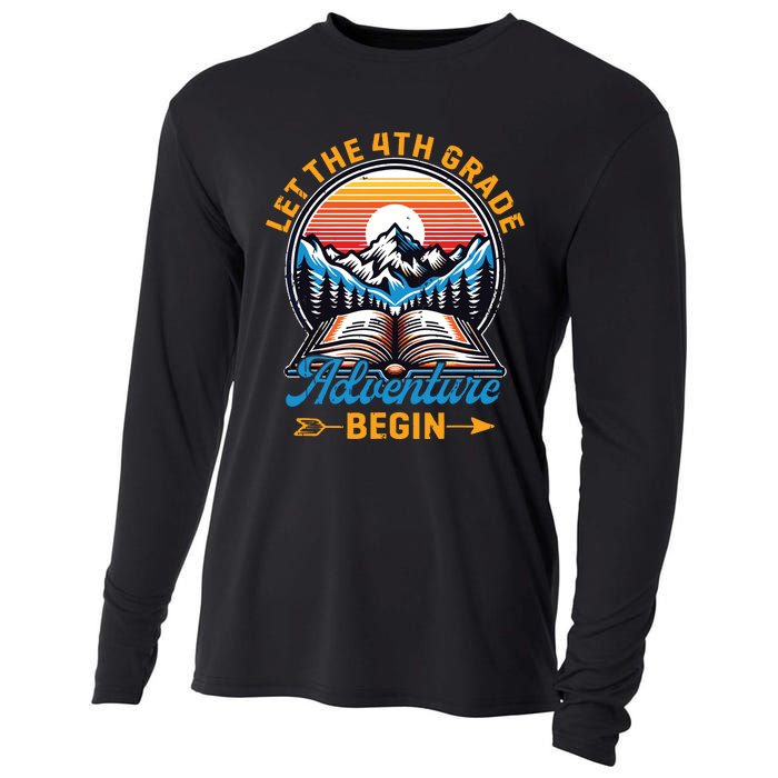 Let The 4th Grade Adventure Begin Teacher Back To School Cooling Performance Long Sleeve Crew