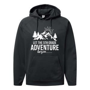 Let The 5th Grade Adventure Begin Back To School Performance Fleece Hoodie