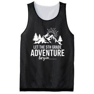 Let The 5th Grade Adventure Begin Back To School Mesh Reversible Basketball Jersey Tank