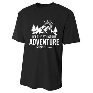 Let The 5th Grade Adventure Begin Back To School Performance Sprint T-Shirt