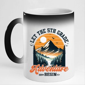 Let The 5th Grade Adventure Begin Back To School Teacher 11oz Black Color Changing Mug