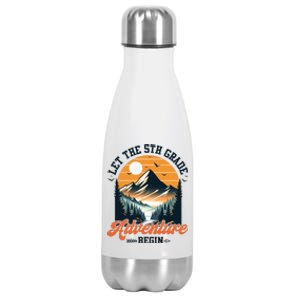 Let The 5th Grade Adventure Begin Back To School Teacher Stainless Steel Insulated Water Bottle