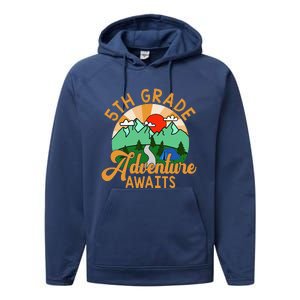 Let The 5th Grade Adventure Begin Teacher Back To School Performance Fleece Hoodie