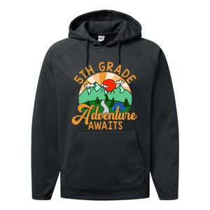 Let The 5th Grade Adventure Begin Teacher Back To School Performance Fleece Hoodie