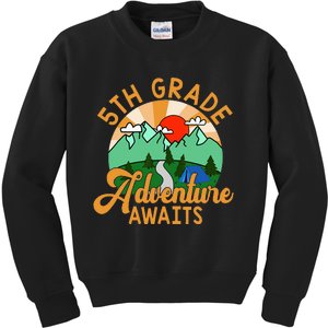 Let The 5th Grade Adventure Begin Teacher Back To School Kids Sweatshirt