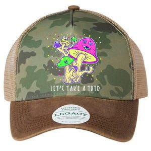 Lets Take A Trip Magic Mushroom Hallucinogen Gift Legacy Tie Dye Trucker Hat