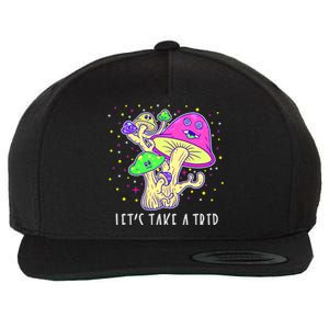 Lets Take A Trip Magic Mushroom Hallucinogen Gift Wool Snapback Cap