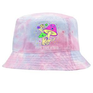 Lets Take A Trip Magic Mushroom Hallucinogen Gift Tie-Dyed Bucket Hat