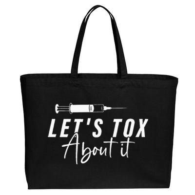 Lets Tox About It Derm Nurse PA NP Injector Aesthetics botox Cotton Canvas Jumbo Tote