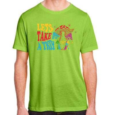 Lets Take A Trip Mushroom Colorful Adult ChromaSoft Performance T-Shirt