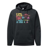 Lets Take A Trip Mushroom Colorful Performance Fleece Hoodie