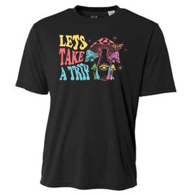 Lets Take A Trip Mushroom Colorful Cooling Performance Crew T-Shirt