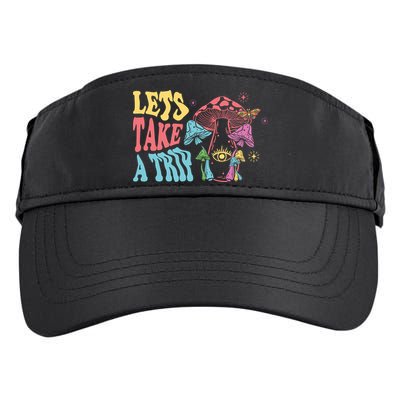 Lets Take A Trip Mushroom Colorful Adult Drive Performance Visor