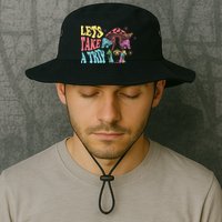 Lets Take A Trip Mushroom Colorful Bucket Hat