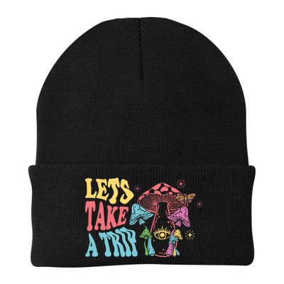 Lets Take A Trip Mushroom Colorful Beanie