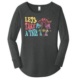 Lets Take A Trip Mushroom Colorful Women's Perfect Tri Tunic Long Sleeve Shirt