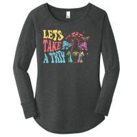 Lets Take A Trip Mushroom Colorful Women's Perfect Tri Tunic Long Sleeve Shirt