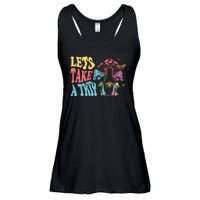 Lets Take A Trip Mushroom Colorful Ladies Essential Flowy Tank