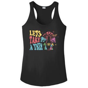 Lets Take A Trip Mushroom Colorful Ladies PosiCharge Competitor Racerback Tank